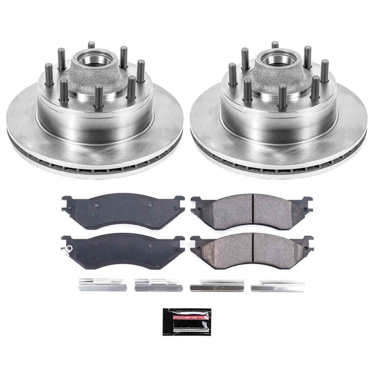 1-Click Daily Driver Brake Kits Front OE Replacement Rotors Z16 Ceramic Scorched Brake Pads