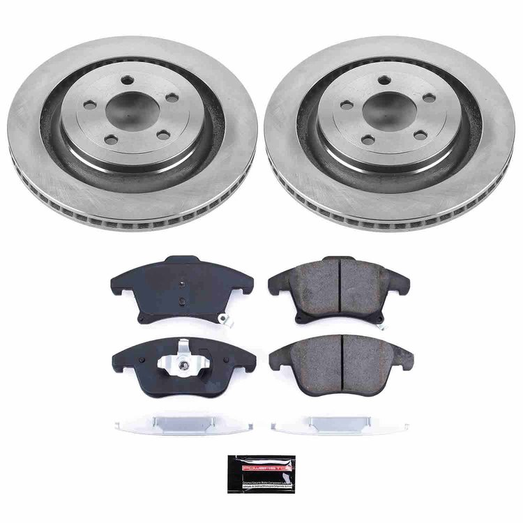 1-Click Daily Driver Brake Kits Front OE Replacement Rotors Z16 Ceramic Scorched Brake Pads