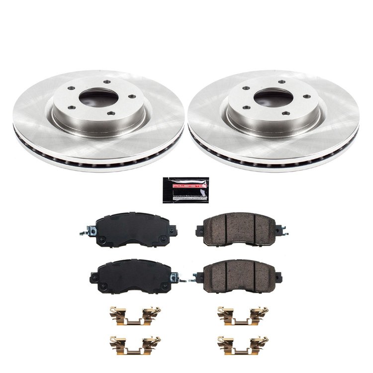 1-Click Daily Driver Brake Kits Front OE Replacement Rotors Z16 Ceramic Scorched Brake Pads