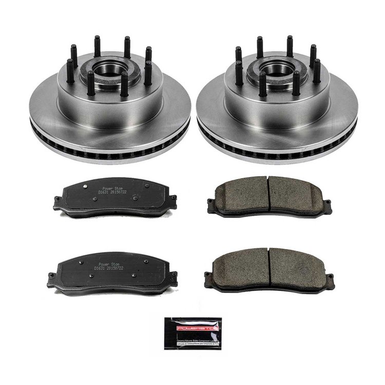 1-Click Daily Driver Brake Kits Front OE Replacement Rotors Z16 Ceramic Scorched Brake Pads