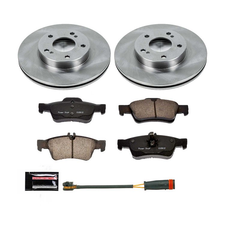 1-Click Daily Driver Brake Kits Front OE Replacement Rotors Z16 Ceramic Scorched Brake Pads