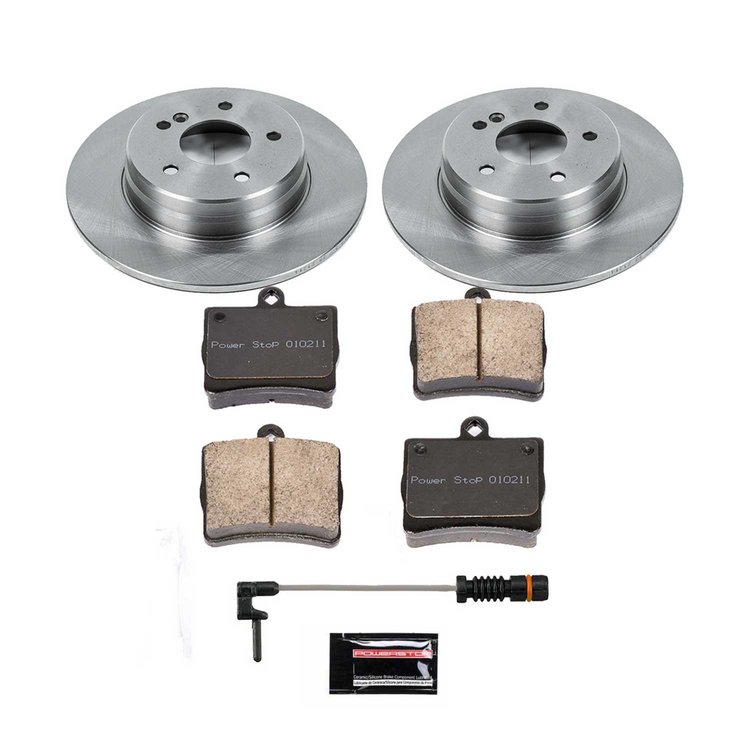 1-Click Daily Driver Brake Kits Rear OE Replacement Rotors Z16 Ceramic Scorched Brake Pads