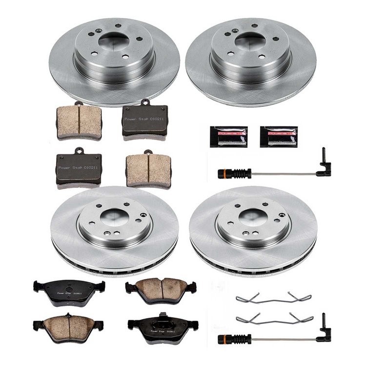 1-Click Daily Driver Brake Kits Front & Rear OE Replacement Rotors Z16 Ceramic Scorched Brake Pads