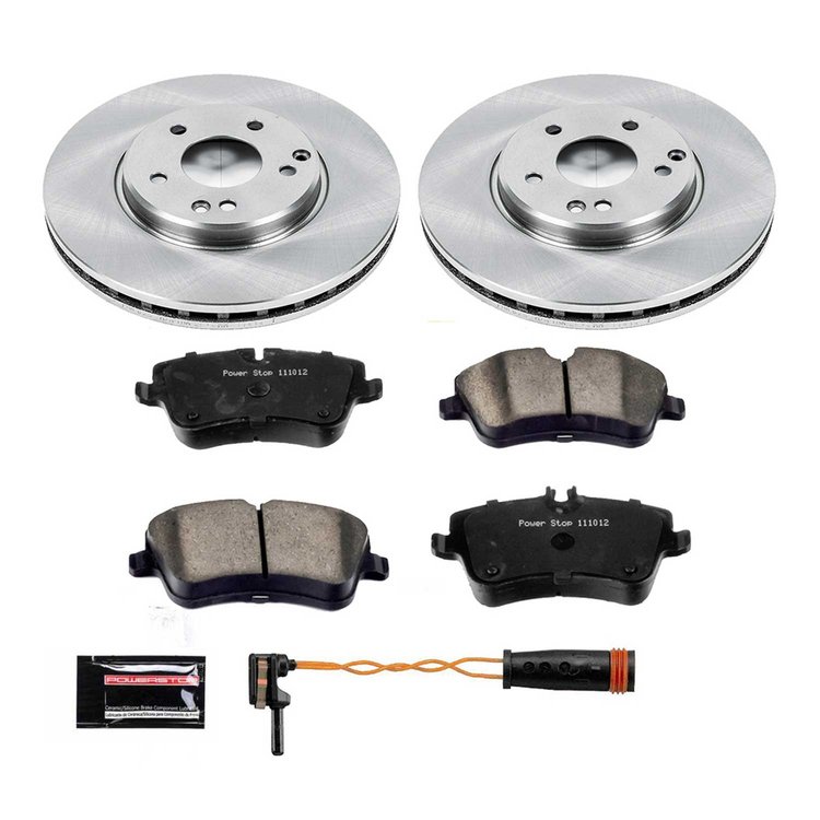 1-Click Daily Driver Brake Kits Front OE Replacement Rotors Z16 Ceramic Scorched Brake Pads