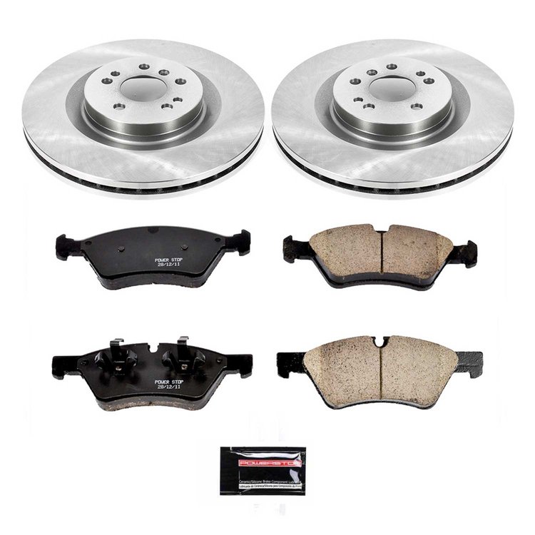 1-Click Daily Driver Brake Kits Front OE Replacement Rotors Z16 Ceramic Scorched Brake Pads