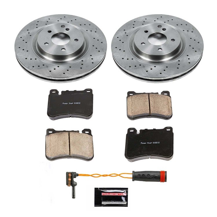 1-Click Daily Driver Brake Kits Front OE Replacement Rotors Z16 Ceramic Scorched Brake Pads