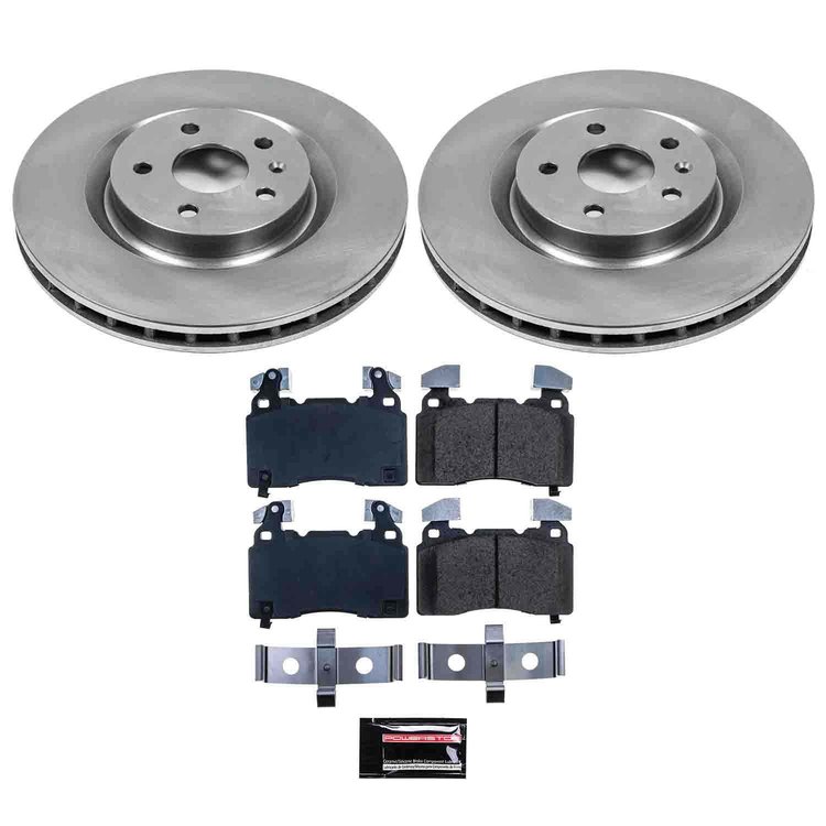 1-Click Daily Driver Brake Kits Front OE Replacement Rotors Z16 Ceramic Scorched Brake Pads