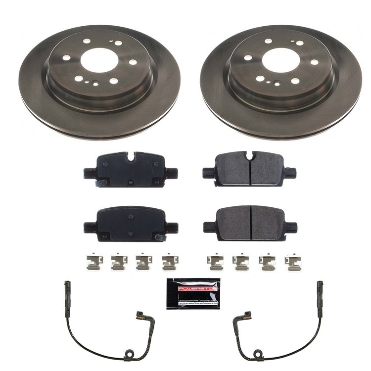 Z17 Stock Replacement Rear Brake Pads and Rotors Kit Fits Select GM Escalade, Silverado, Sierra 1500, Suburban, Tahoe, Yukon