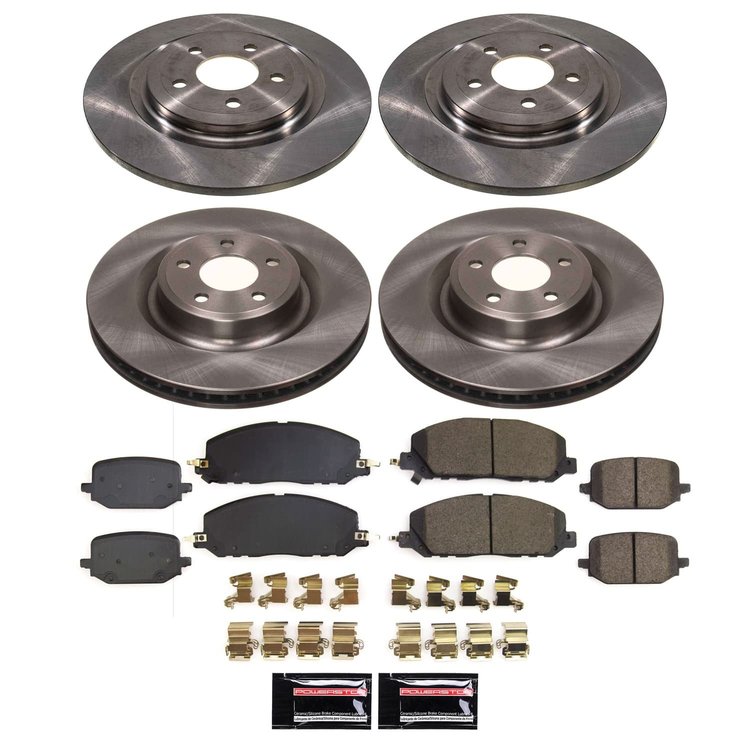 KOE8693 OE Stock Replacement Low-Dust Ceramic Brake Pad & Rotor Kit
