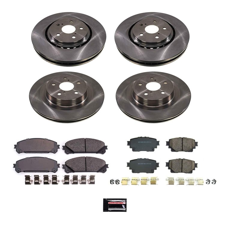 KOE8736 OE Stock Replacement Low-Dust Ceramic Brake Pad & Rotor Kit