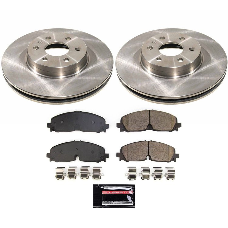KOE8741 OE Stock Replacement Low-Dust Ceramic Brake Pad & Rotor Kit