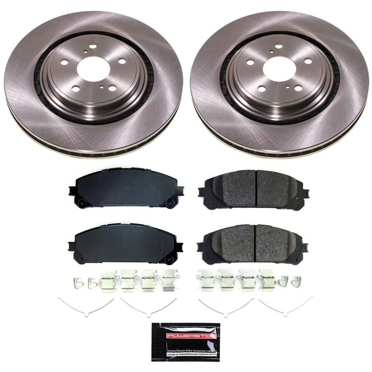 KOE8753 OE Stock Replacement Low-Dust Ceramic Brake Pad & Rotor Kit