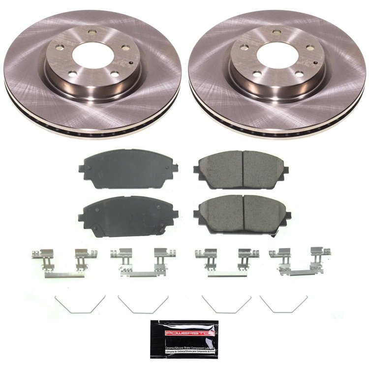KOE8754 OE Stock Replacement Low-Dust Ceramic Brake Pad & Rotor Kit