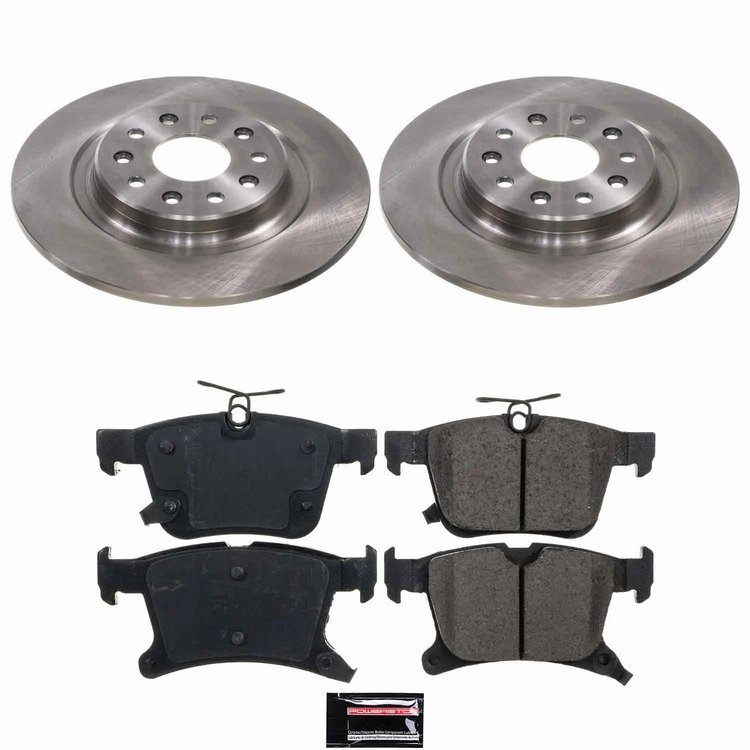KOE8762 OE Stock Replacement Low-Dust Ceramic Brake Pad & Rotor Kit