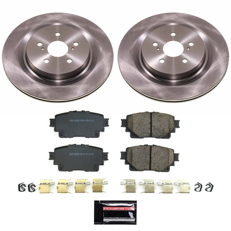 KOE8773 OE Stock Replacement Low-Dust Ceramic Brake Pad & Rotor Kit