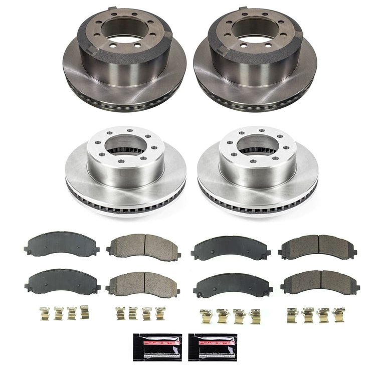 KOE8792 OE Stock Replacement Low-Dust Ceramic Brake Pad & Rotor Kit