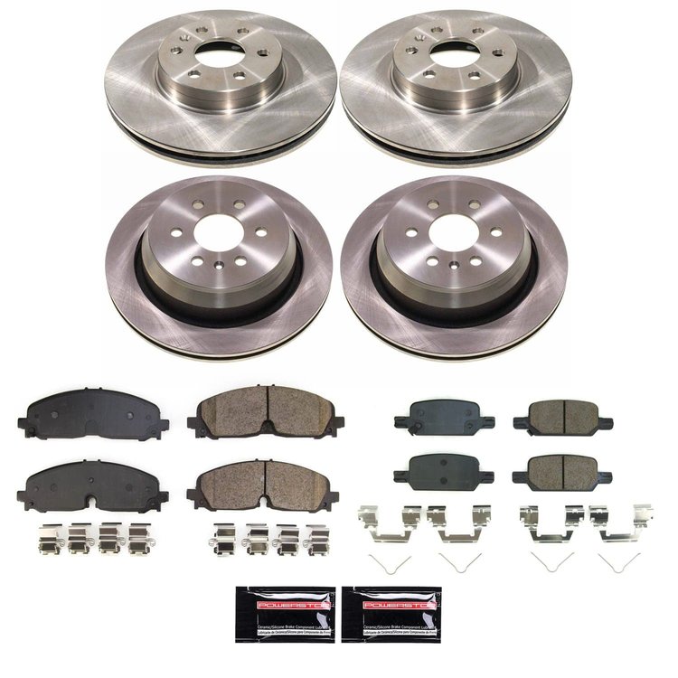 KOE8797 OE Stock Replacement Low-Dust Ceramic Brake Pad & Rotor Kit