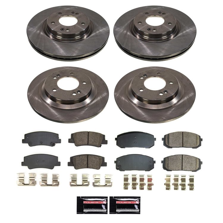 KOE8809 OE Stock Replacement Low-Dust Ceramic Brake Pad & Rotor Kit