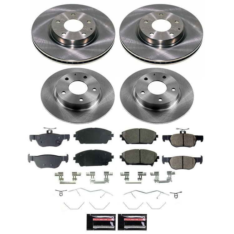 KOE8813 OE Stock Replacement Low-Dust Ceramic Brake Pad & Rotor Kit