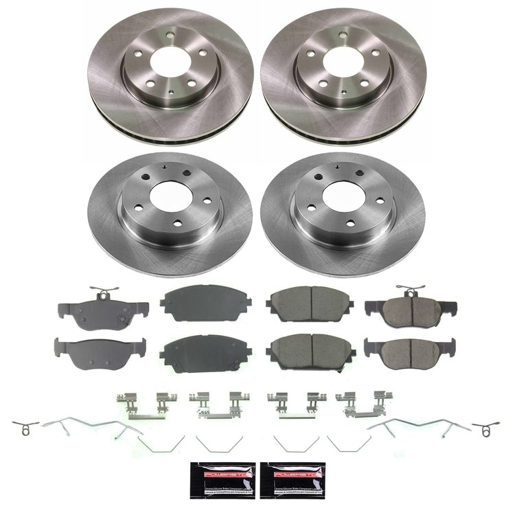KOE8814 OE Stock Replacement Low-Dust Ceramic Brake Pad & Rotor Kit