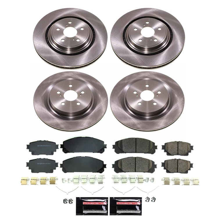 KOE8817 OE Stock Replacement Low-Dust Ceramic Brake Pad & Rotor Kit