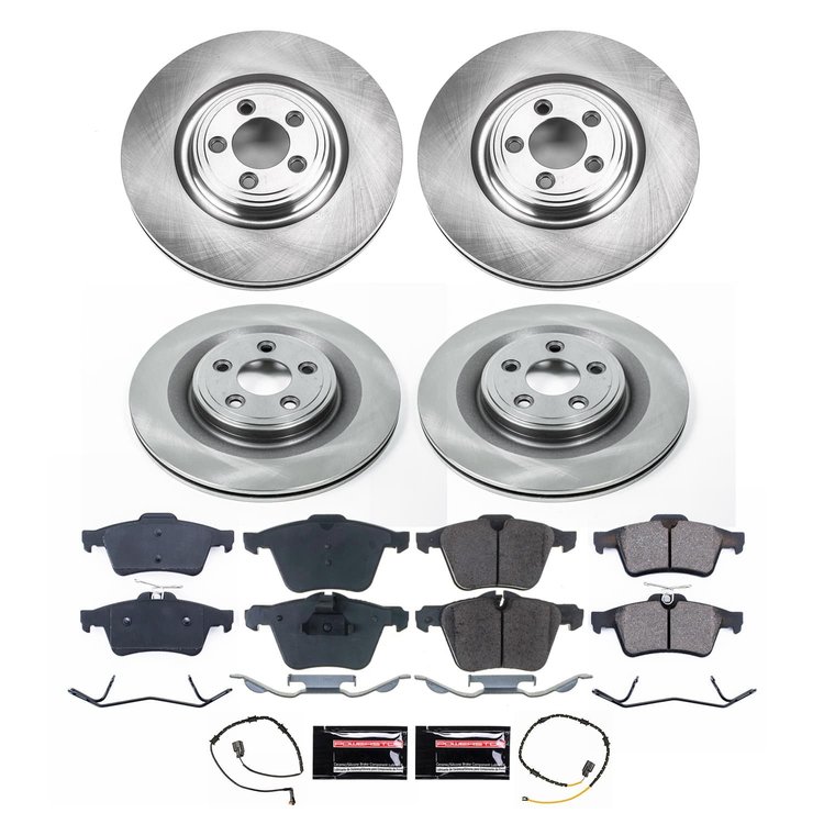KOE8891 OE Stock Replacement Low-Dust Ceramic Brake Pad & Rotor Kit