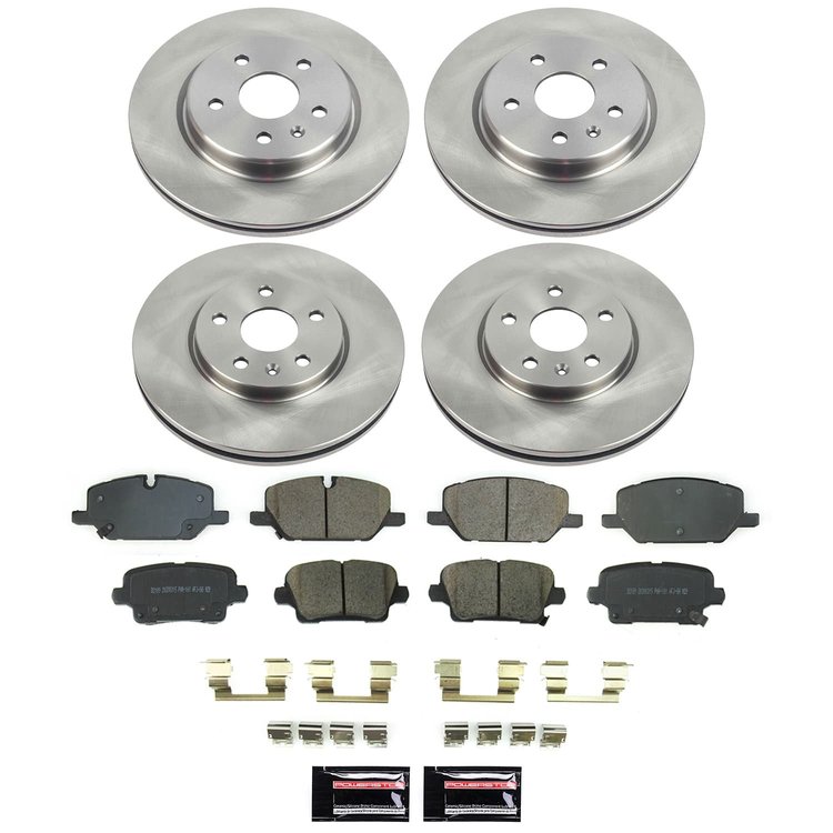 KOE8898 OE Stock Replacement Low-Dust Ceramic Brake Pad & Rotor Kit