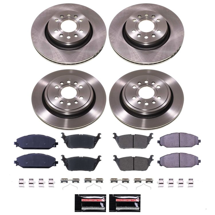 KOE8902 OE Stock Replacement Low-Dust Ceramic Brake Pad & Rotor Kit