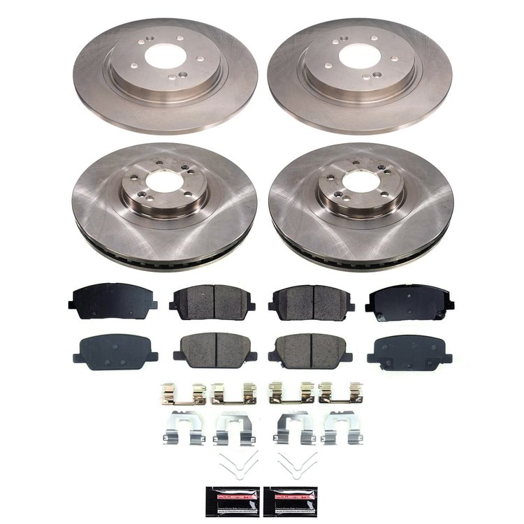 KOE8918 OE Stock Replacement Low-Dust Ceramic Brake Pad & Rotor Kit
