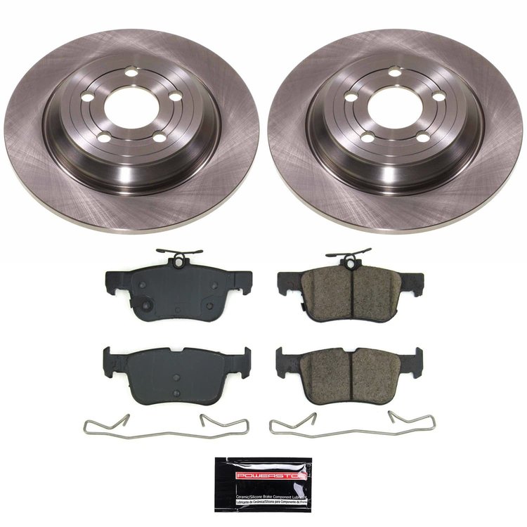 KOE8933 OE Stock Replacement Low-Dust Ceramic Brake Pad & Rotor Kit