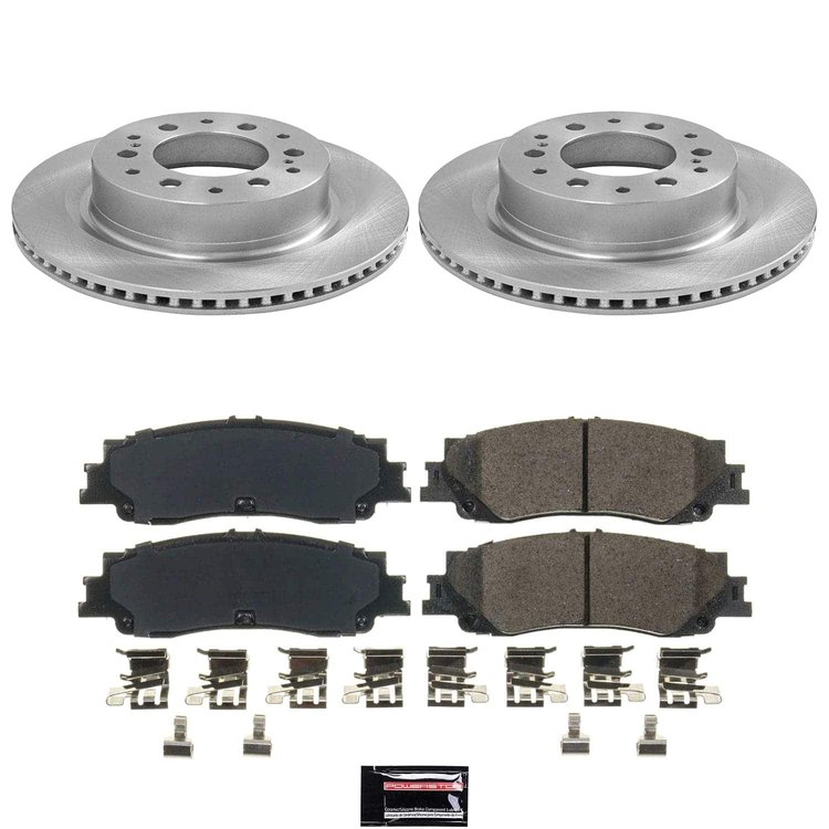 KOE8938 OE Stock Replacement Low-Dust Ceramic Brake Pad & Rotor Kit