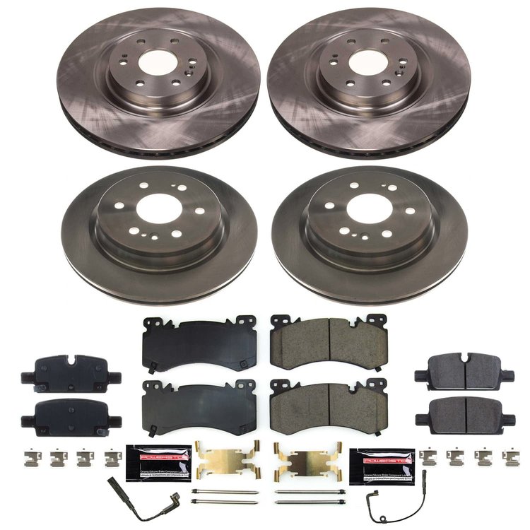 KOE8939 OE Stock Replacement Low-Dust Ceramic Brake Pad & Rotor Kit