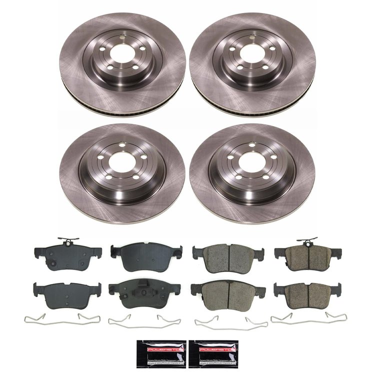 KOE8940 OE Stock Replacement Low-Dust Ceramic Brake Pad & Rotor Kit