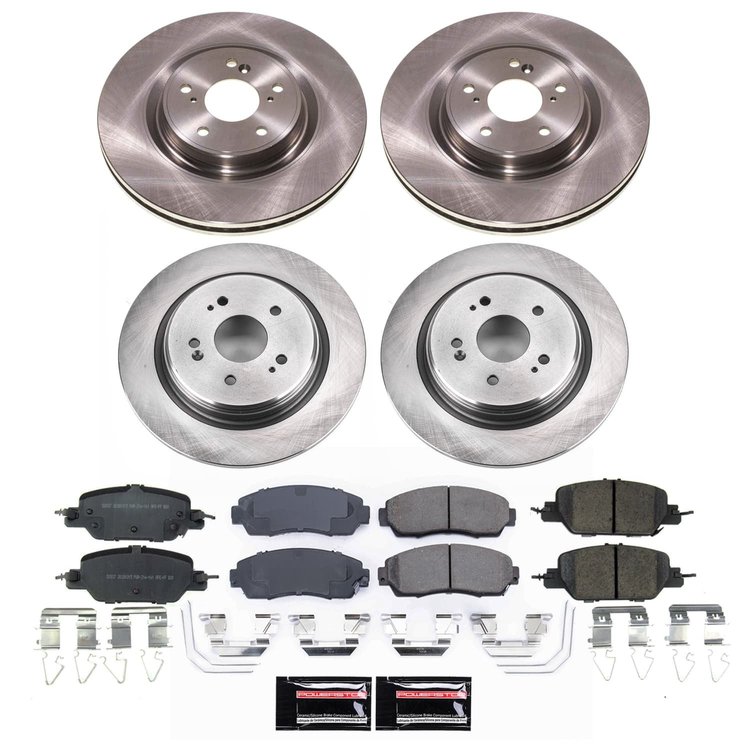 KOE8942 OE Stock Replacement Low-Dust Ceramic Brake Pad & Rotor Kit