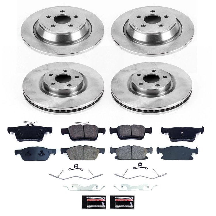 KOE8976 OE Stock Replacement Low-Dust Ceramic Brake Pad & Rotor Kit
