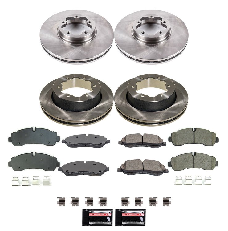 KOE8982 OE Stock Replacement Low-Dust Ceramic Brake Pad & Rotor Kit