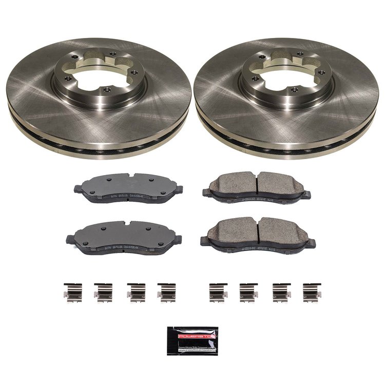 KOE8988 OE Stock Replacement Low-Dust Ceramic Brake Pad & Rotor Kit