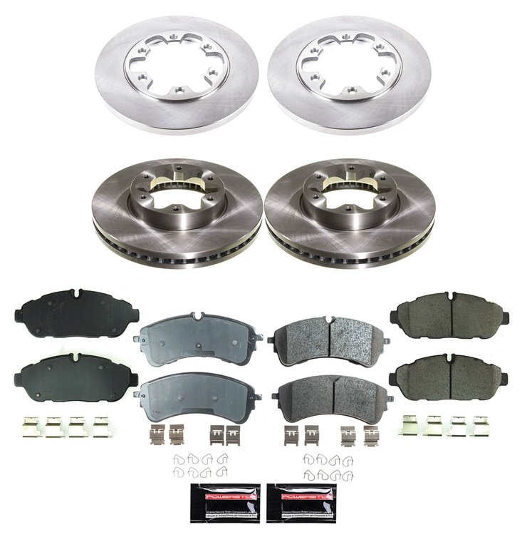 KOE9001 OE Stock Replacement Low-Dust Ceramic Brake Pad & Rotor Kit