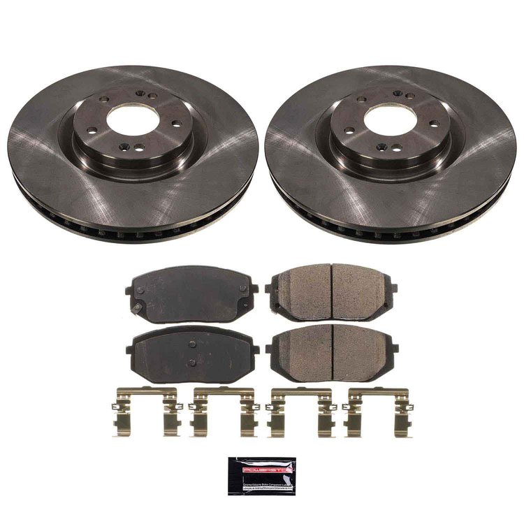 KOE9008 OE Stock Replacement Low-Dust Ceramic Brake Pad & Rotor Kit