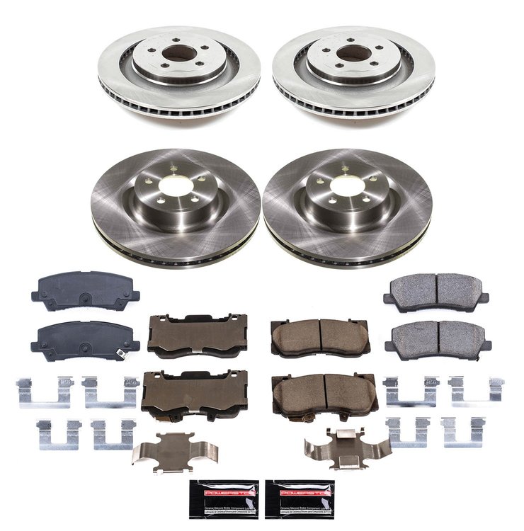 KOE9030 OE Stock Replacement Low-Dust Ceramic Brake Pad & Rotor Kit
