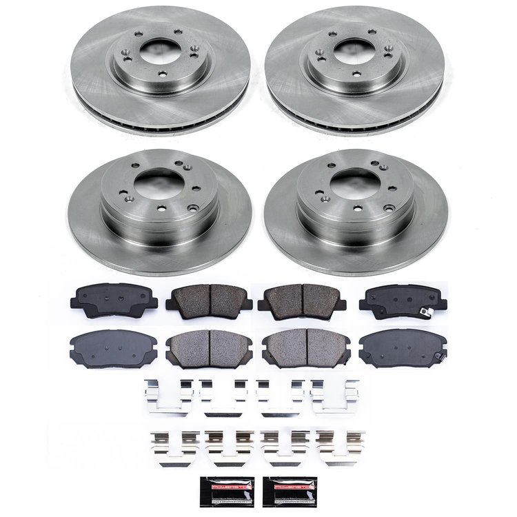 KOE9061 OE Stock Replacement Low-Dust Ceramic Brake Pad & Rotor Kit