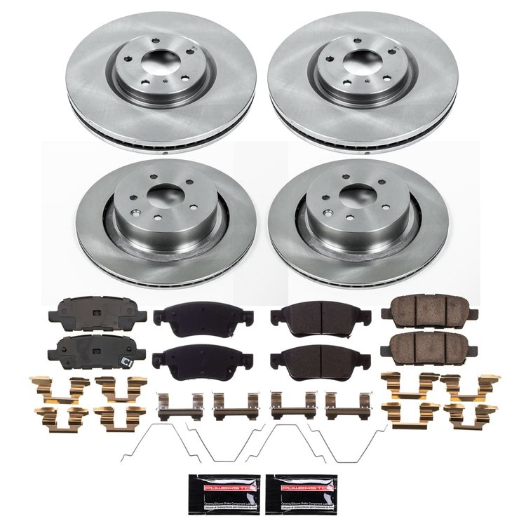 KOE9063 OE Stock Replacement Low-Dust Ceramic Brake Pad & Rotor Kit
