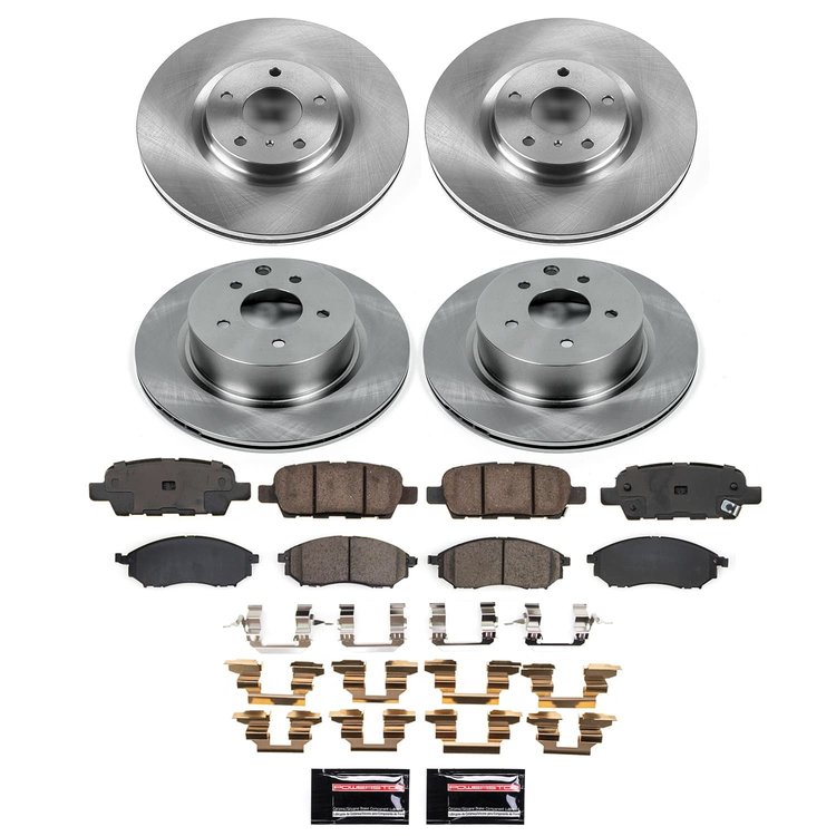 KOE9065 OE Stock Replacement Low-Dust Ceramic Brake Pad & Rotor Kit