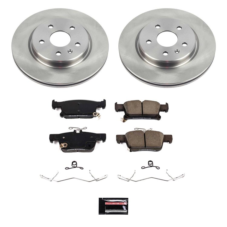 KOE9104 OE Stock Replacement Low-Dust Ceramic Brake Pad & Rotor Kit