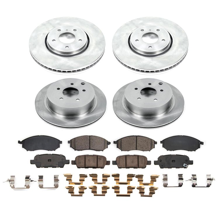 KOE9135 OE Stock Replacement Low-Dust Ceramic Brake Pad & Rotor Kit