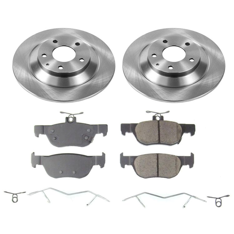 KOE9136 OE Stock Replacement Low-Dust Ceramic Brake Pad & Rotor Kit