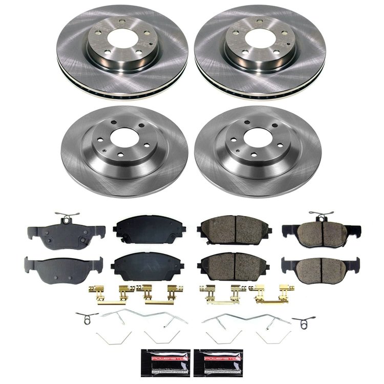 KOE9137 OE Stock Replacement Low-Dust Ceramic Brake Pad & Rotor Kit