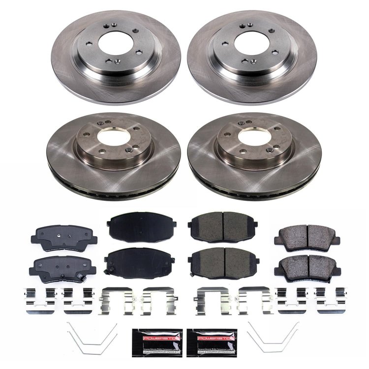 KOE9140 OE Stock Replacement Low-Dust Ceramic Brake Pad & Rotor Kit