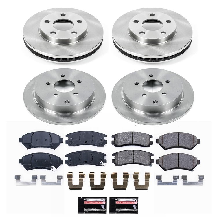 KOE9142 OE Stock Replacement Low-Dust Ceramic Brake Pad & Rotor Kit