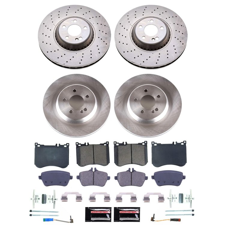 KOE9160 OE Stock Replacement Low-Dust Ceramic Brake Pad & Rotor Kit